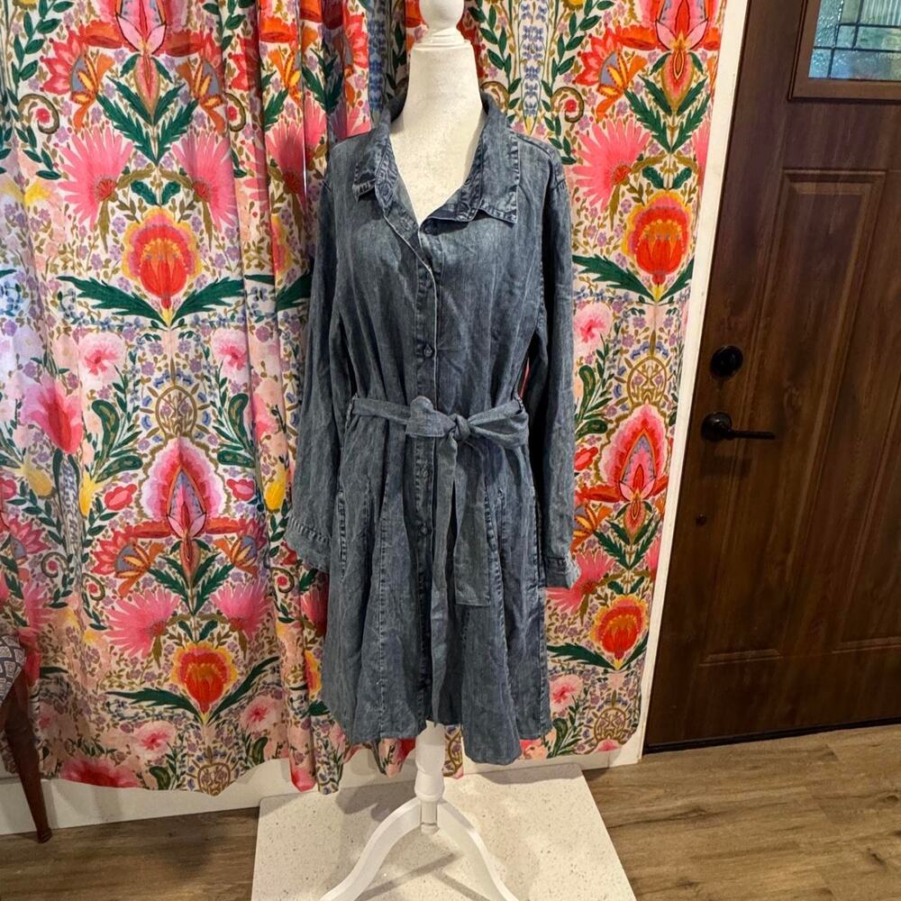 Uncle Frank denim shirt dress SZ Large